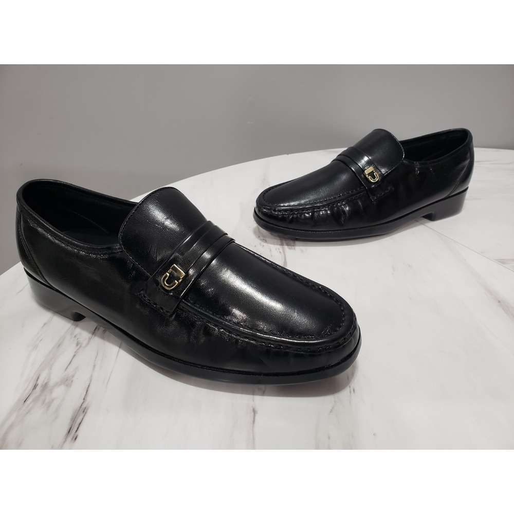 NEW NO BOX SZ 10.5 MEN BLACK Loafers Florsheim Milano dress shoe slip on leather